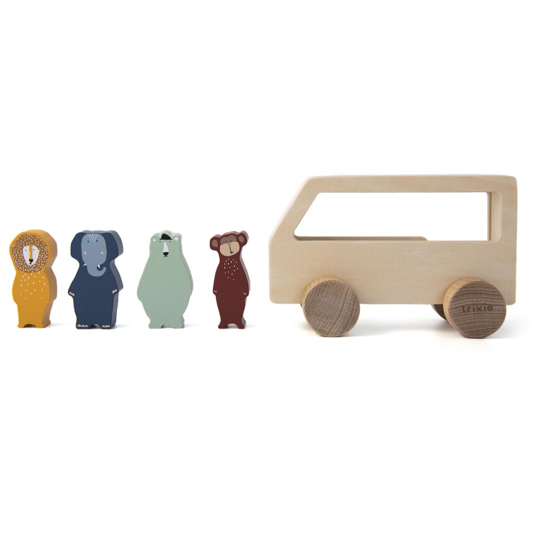 Wooden animal bus